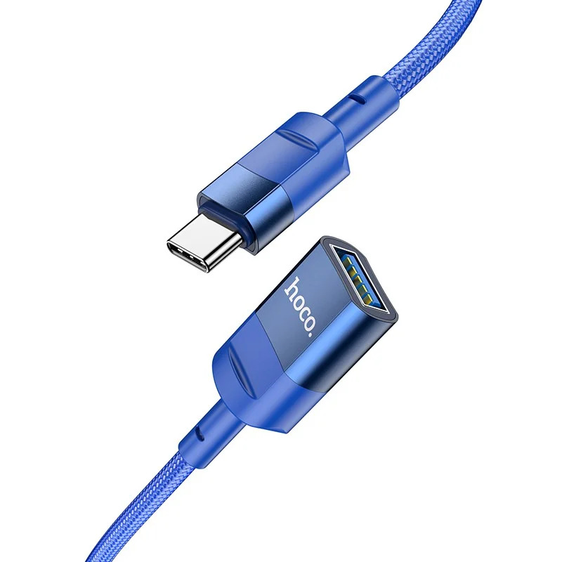 Καλώδιο Προέκτασης Hoco U107 USB-C Αρσενικό σε USB 3.0 Θηλυκό 5V/2A 5Gbps OTG Braided Μπλε1.2m Καλώδιο Προέκτασης Hoco U107 USB-C Αρσενικό σε USB 3.0 Θηλυκό 5V/2A 5Gbps OTG Braided Μπλε1.2m