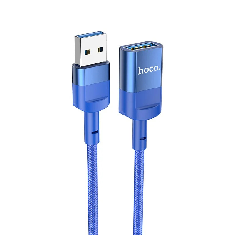 Καλώδιο Προέκτασης Hoco U107 USB Αρσενικό σε USB 3.0 Θηλυκό 3A 5Gbps OTG Braided Μπλε 1.2m Καλώδιο Προέκτασης Hoco U107 USB Αρσενικό σε USB 3.0 Θηλυκό 3A 5Gbps OTG Braided Μπλε 1.2m