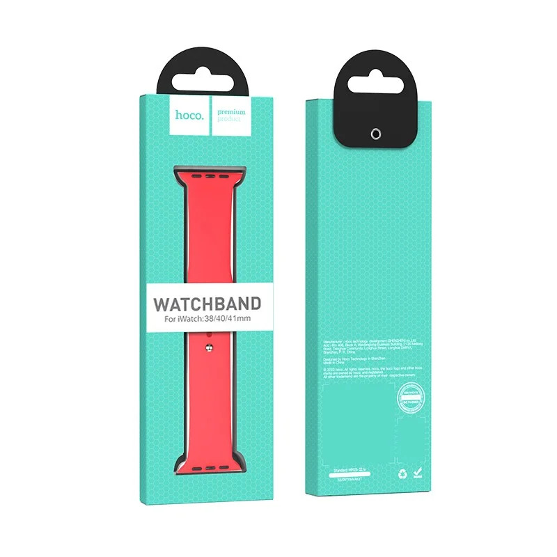 Watchband Hoco WA01 Flexible 38/40/41mm για Apple Watch series 1/2/3/4/5/6/7/8/SE Κόκκινο Silicone Band Watchband Hoco WA01 Flexible 38/40/41mm για Apple Watch series 1/2/3/4/5/6/7/8/SE Κόκκινο Silicone Band
