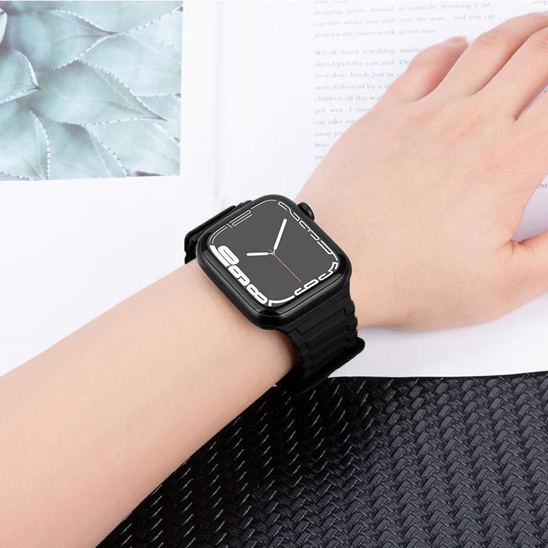 Watchband Hoco WA06 Flexible Military Pattern 42/44/45/49mm για Apple Watch 1/2/3/4/5/6/7/8/SE/Ultra Μαύρο Silicon Band Watchband Hoco WA06 Flexible Military Pattern 42/44/45/49mm για Apple Watch 1/2/3/4/5/6/7/8/SE/Ultra Μαύρο Silicon Band