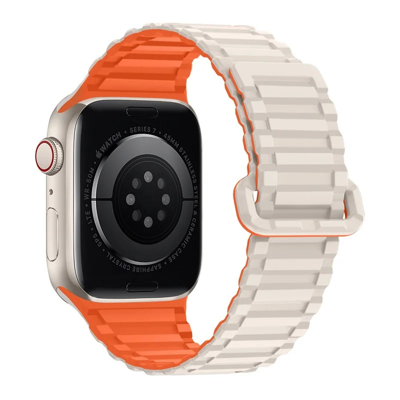 Watchband Hoco WA06 Flexible Military Pattern 42/44/45/49mm για Apple Watch 1/2/3/4/5/6/7/8/SE/Ultra Starlight Orange Silicon Band Watchband Hoco WA06 Flexible Military Pattern 42/44/45/49mm για Apple Watch 1/2/3/4/5/6/7/8/SE/Ultra Starlight Orange Silicon Band