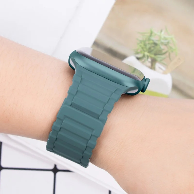 Watchband Hoco WA06 Flexible Military Pattern 42/44/45/49mm για Apple Watch 1/2/3/4/5/6/7/8/SE/Ultra Green Shirt Grey Silicon Band Watchband Hoco WA06 Flexible Military Pattern 42/44/45/49mm για Apple Watch 1/2/3/4/5/6/7/8/SE/Ultra Green Shirt Grey Silicon Band