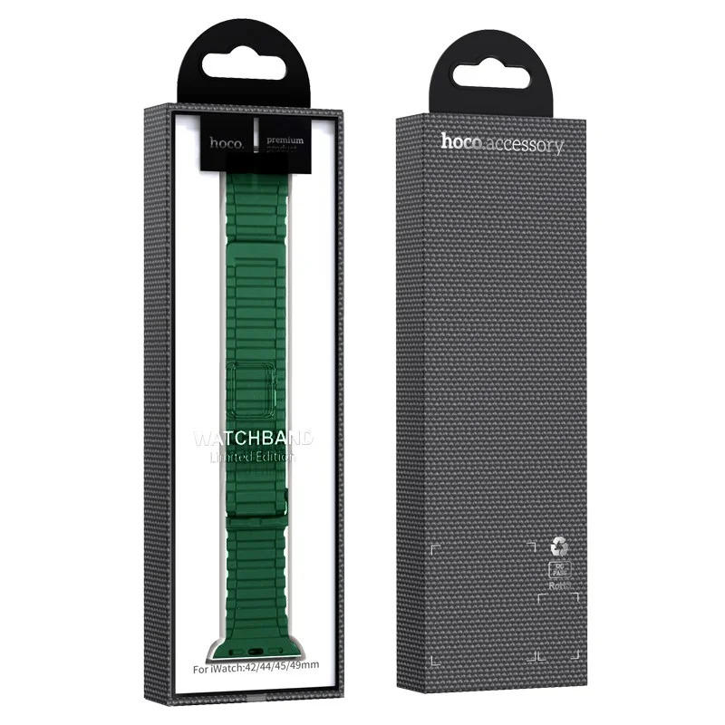 Watchband Hoco WA06 Flexible Military Pattern 42/44/45/49mm για Apple Watch 1/2/3/4/5/6/7/8/SE/Ultra Πράσινο με Κόκκινο Silicon Band Watchband Hoco WA06 Flexible Military Pattern 42/44/45/49mm για Apple Watch 1/2/3/4/5/6/7/8/SE/Ultra Πράσινο με Κόκκινο Silicon Band