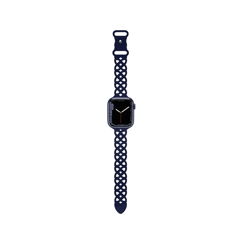 Watchband Hoco WA09 Flexible Rhombus Hollow 42/44/45/49mm για Apple Watch 1/2/3/4/5/6/7/8/SE/Ultra Dark Blue Silicon Band Watchband Hoco WA09 Flexible Rhombus Hollow 42/44/45/49mm για Apple Watch 1/2/3/4/5/6/7/8/SE/Ultra Dark Blue Silicon Band