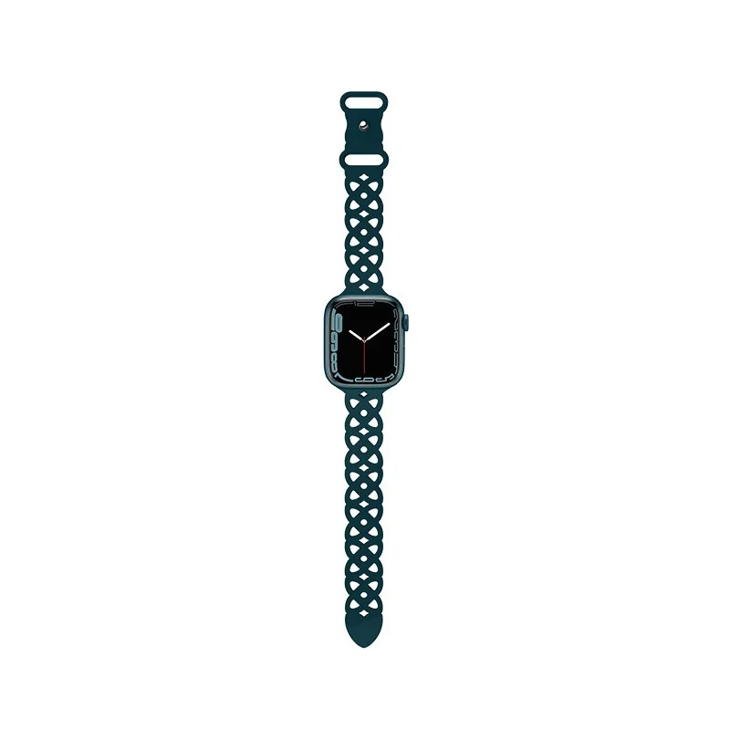 Watchband Hoco WA09 Flexible Rhombus Hollow 38/40/41mm για Apple Watch 1/2/3/4/5/6/7/8/SE Alfalfa Silicon Band Watchband Hoco WA09 Flexible Rhombus Hollow 38/40/41mm για Apple Watch 1/2/3/4/5/6/7/8/SE Alfalfa Silicon Band