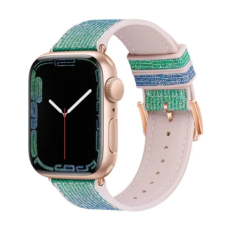 Watchband Hoco WA11 Diamond series 42/44/45/49mm για Apple Watch 1/2/3/4/5/6/7/8/SE/Ultra Μπλε Πράσινο Silicone Band Watchband Hoco WA11 Diamond series 42/44/45/49mm για Apple Watch 1/2/3/4/5/6/7/8/SE/Ultra Μπλε Πράσινο Silicone Band