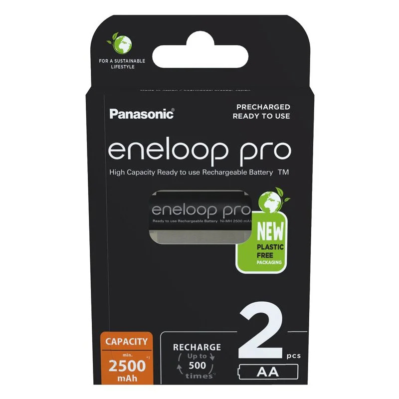 Μπαταρία Επαναφορτιζόμενη Panasonic Eneloop Pro BK-3HCDE/2BE 2500mAh size AA Ni-MH 1.2V Τεμ. 2 New Package Μπαταρία Επαναφορτιζόμενη Panasonic Eneloop Pro BK-3HCDE/2BE 2500mAh size AA Ni-MH 1.2V Τεμ. 2 New Package