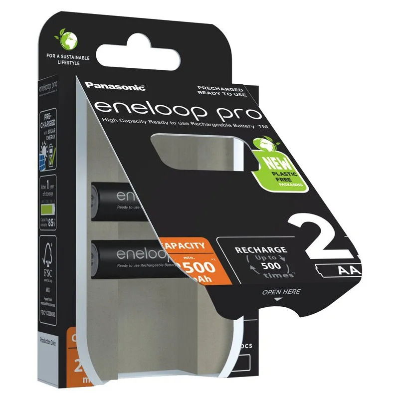 Μπαταρία Επαναφορτιζόμενη Panasonic Eneloop Pro BK-3HCDE/2BE 2500mAh size AA Ni-MH 1.2V Τεμ. 2 New Package Μπαταρία Επαναφορτιζόμενη Panasonic Eneloop Pro BK-3HCDE/2BE 2500mAh size AA Ni-MH 1.2V Τεμ. 2 New Package
