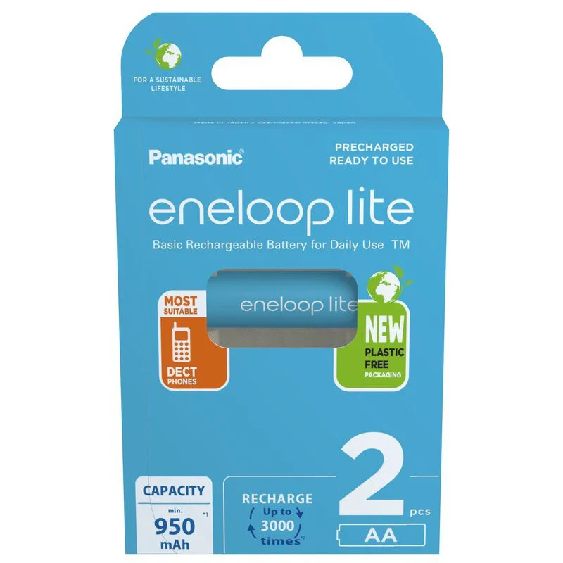 Μπαταρία Επαναφορτιζόμενη Panasonic Eneloop lite BK-3LCCE/2BE 950 mAh size AA Ni-MH 1.2V Τεμ. 2 New Package Μπαταρία Επαναφορτιζόμενη Panasonic Eneloop lite BK-3LCCE/2BE 950 mAh size AA Ni-MH 1.2V Τεμ. 2 New Package