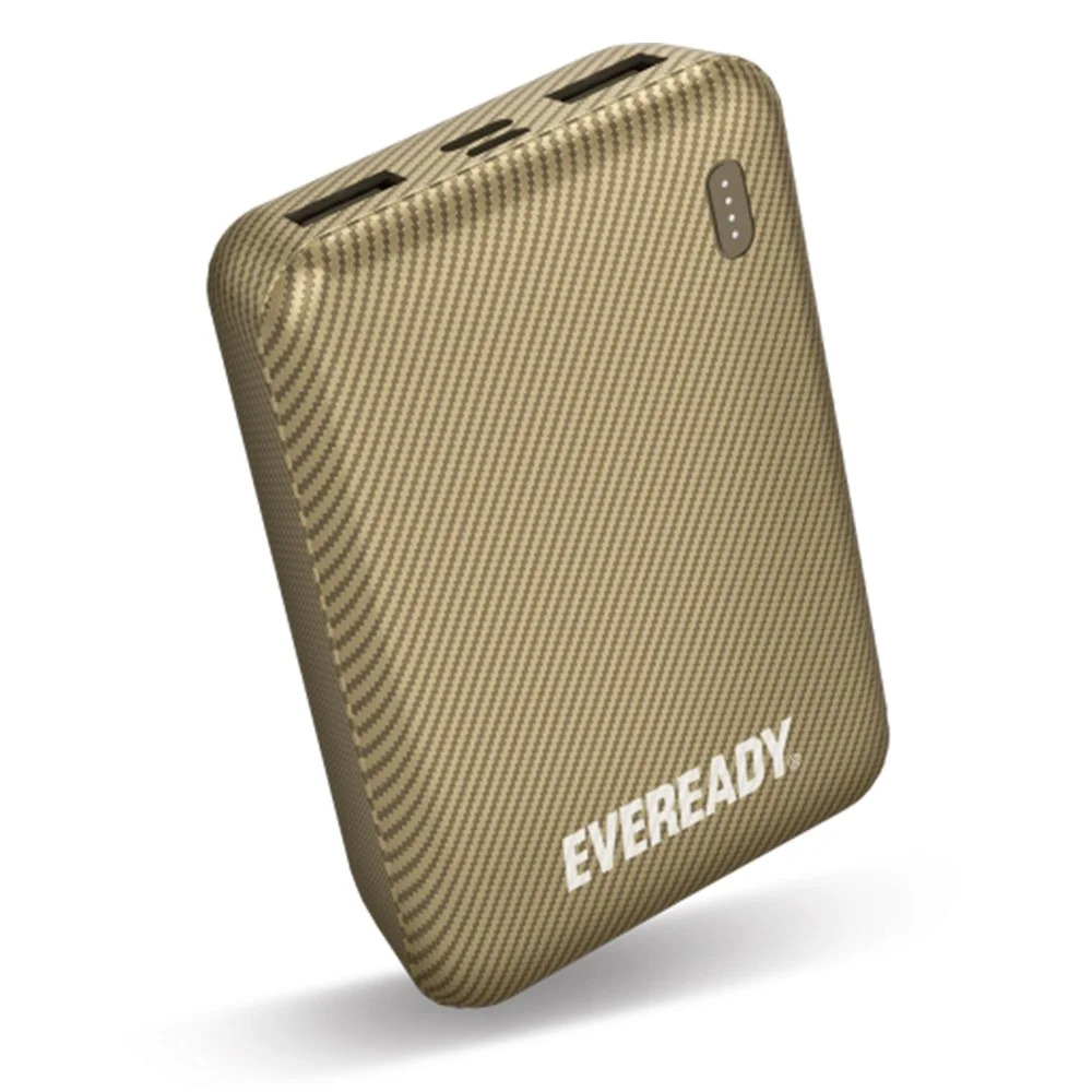 Power Bank Energizer Eveready Mini 10000mAh 2.1A με 2x USB 2.0 και LED Ένδειξη Μπαταρίας Χρυσαφί Power Bank Energizer Eveready Mini 10000mAh 2.1A με 2x USB 2.0 και LED Ένδειξη Μπαταρίας Χρυσαφί