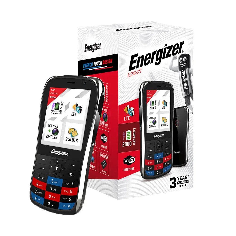 Energizer E284S 64MB/128GB Dual Sim 2000mAh 4G 2.8" Μαύρο Energizer E284S 64MB/128GB Dual Sim 2000mAh 4G 2.8" Μαύρο