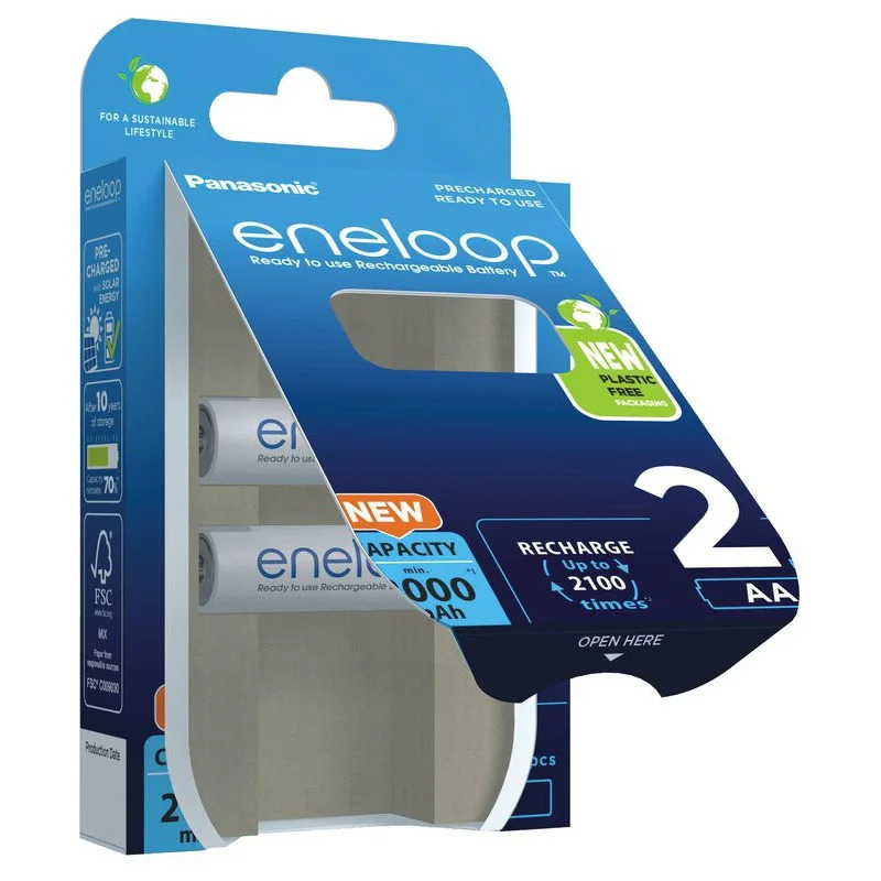 Μπαταρία Επαναφορτιζόμενη Panasonic Eneloop BK-3MCDE/2BE 2000 mAh size AA Ni-MH 1.2V Τεμ. 2 Μπαταρία Επαναφορτιζόμενη Panasonic Eneloop BK-3MCDE/2BE 2000 mAh size AA Ni-MH 1.2V Τεμ. 2