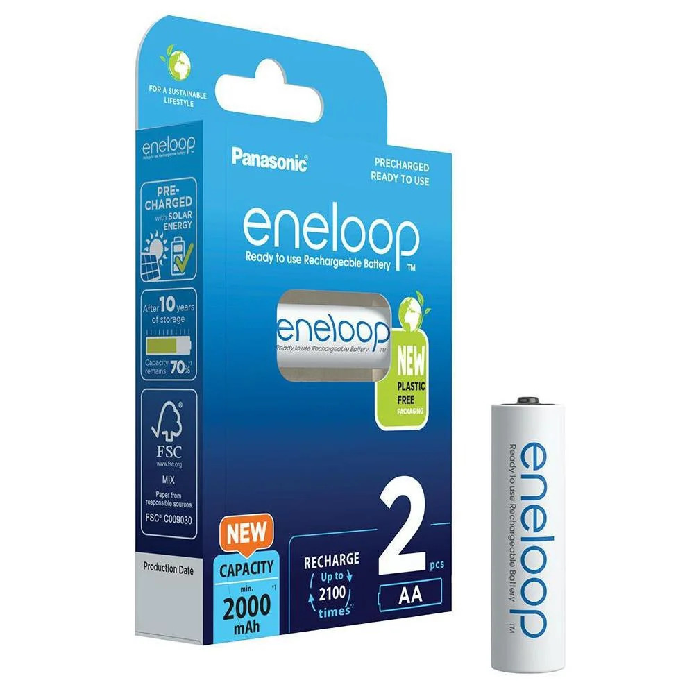 Μπαταρία Επαναφορτιζόμενη Panasonic Eneloop BK-3MCDE/2BE 2000 mAh size AA Ni-MH 1.2V Τεμ. 2 Μπαταρία Επαναφορτιζόμενη Panasonic Eneloop BK-3MCDE/2BE 2000 mAh size AA Ni-MH 1.2V Τεμ. 2