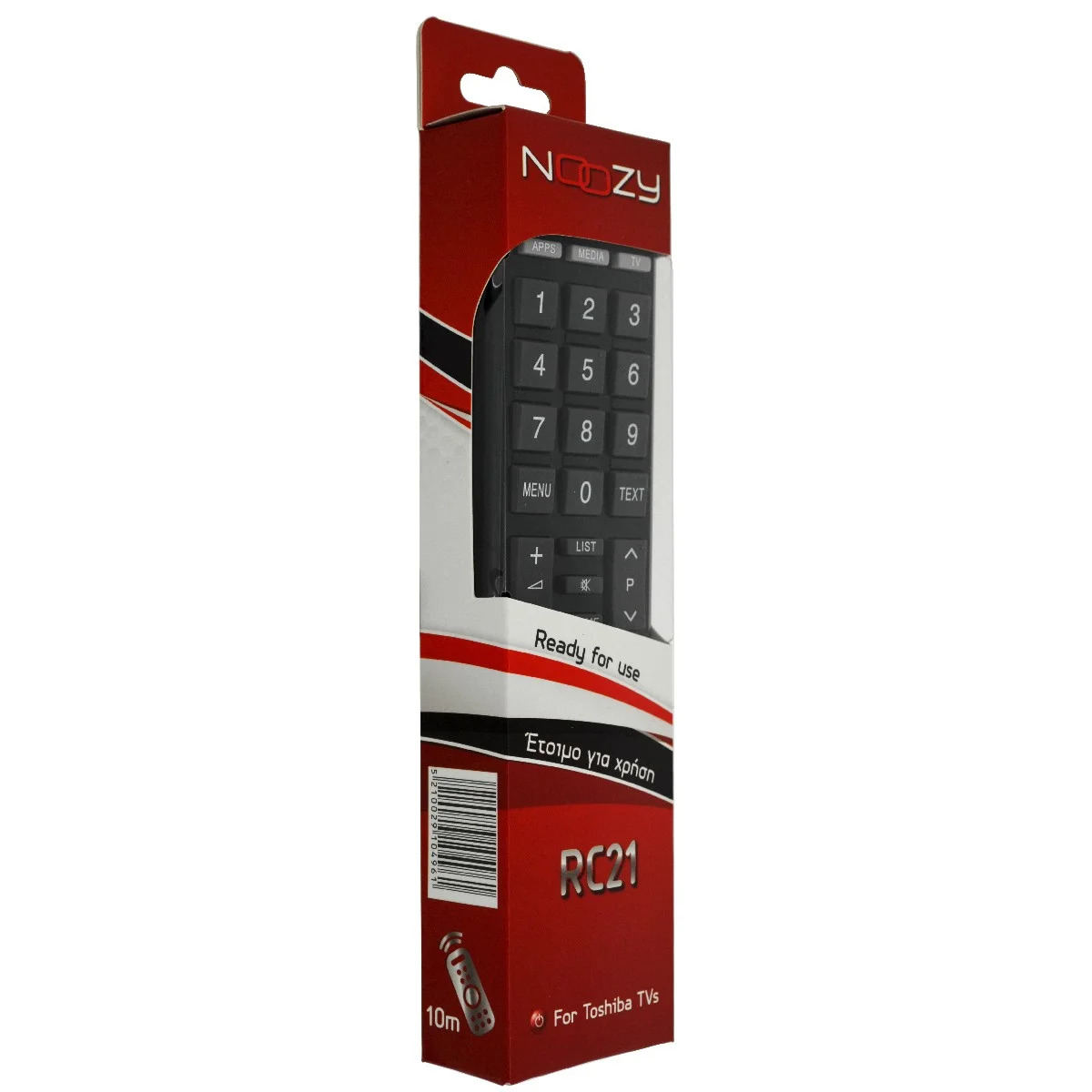 Τηλεχειριστήριο Noozy RC21 για Τηλεοράσεις Toshiba Άμεσης Αντικατάστασης χωρίς Προγραμματισμό Τηλεχειριστήριο Noozy RC21 για Τηλεοράσεις Toshiba Άμεσης Αντικατάστασης χωρίς Προγραμματισμό