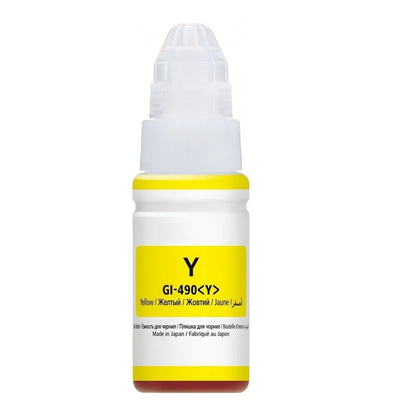 Μελάνι CANON Συμβατό GI-490 Y (0666C001) 70ml Σελίδες:7000 Yellow για G1400, G2400, G3400 Μελάνι CANON Συμβατό GI-490 Y (0666C001) 70ml Σελίδες:7000 Yellow για G1400, G2400, G3400