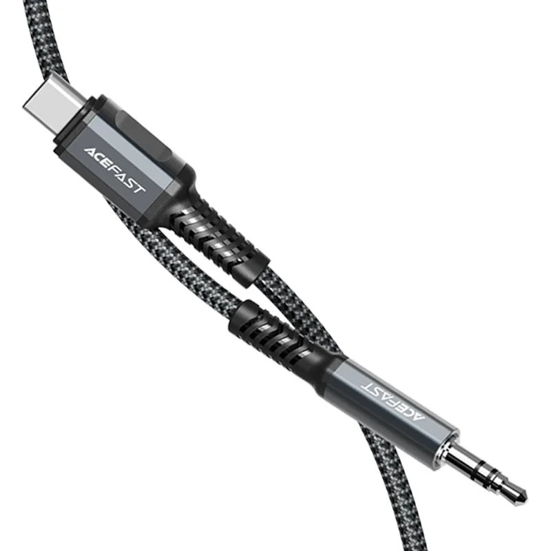 Καλώδιο σύνδεσης Acefast Μεταλλικό C1-08 USB-C σε 3.5mm Αρσενικό Braided Γκρι 1.2m Καλώδιο σύνδεσης Acefast Μεταλλικό C1-08 USB-C σε 3.5mm Αρσενικό Braided Γκρι 1.2m