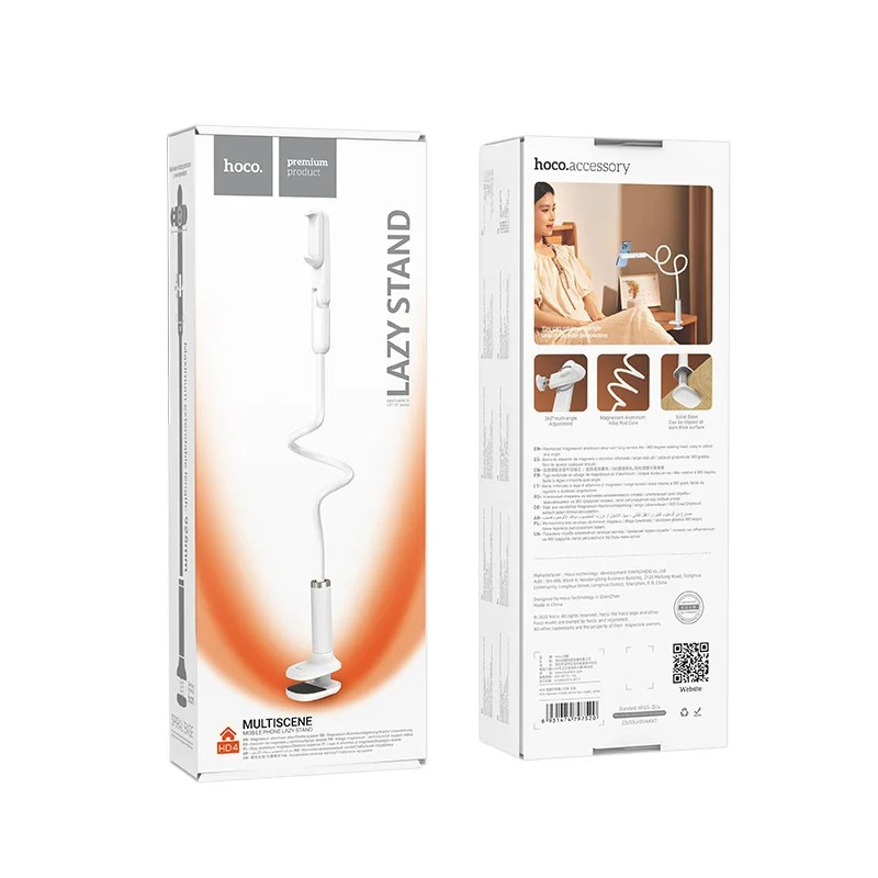 Βάση Στήριξης Επιτραπέζια Hoco HD4 Seaview για συσκευές 4.5"-7" Λευκή Βάση Στήριξης Επιτραπέζια Hoco HD4 Seaview για συσκευές 4.5"-7" Λευκή