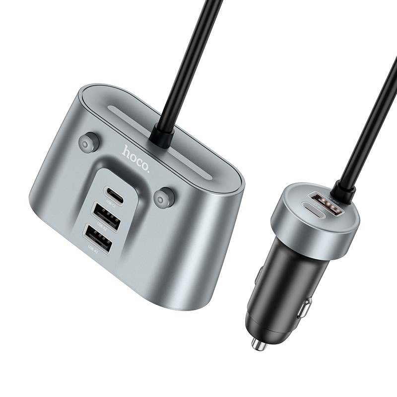 Φορτιστής Αυτοκινήτου Hoco Z51 Establisher 3 x USB και 2 x USB-C PD30W με Διπλή Υποδοχή Αναπτήρα 147W Φορτιστής Αυτοκινήτου Hoco Z51 Establisher 3 x USB και 2 x USB-C PD30W με Διπλή Υποδοχή Αναπτήρα 147W