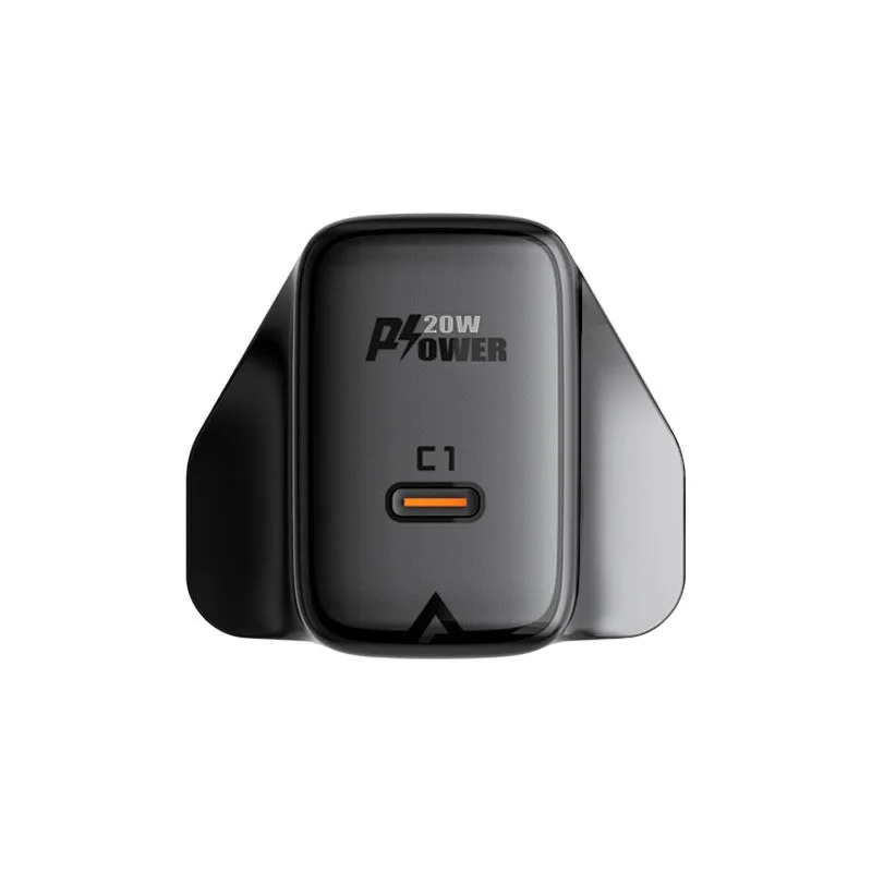 Φορτιστής Ταξιδίου Acefast A4 Fast Charging USB-C PD20W Μαύρος με UK Plug Φορτιστής Ταξιδίου Acefast A4 Fast Charging USB-C PD20W Μαύρος με UK Plug