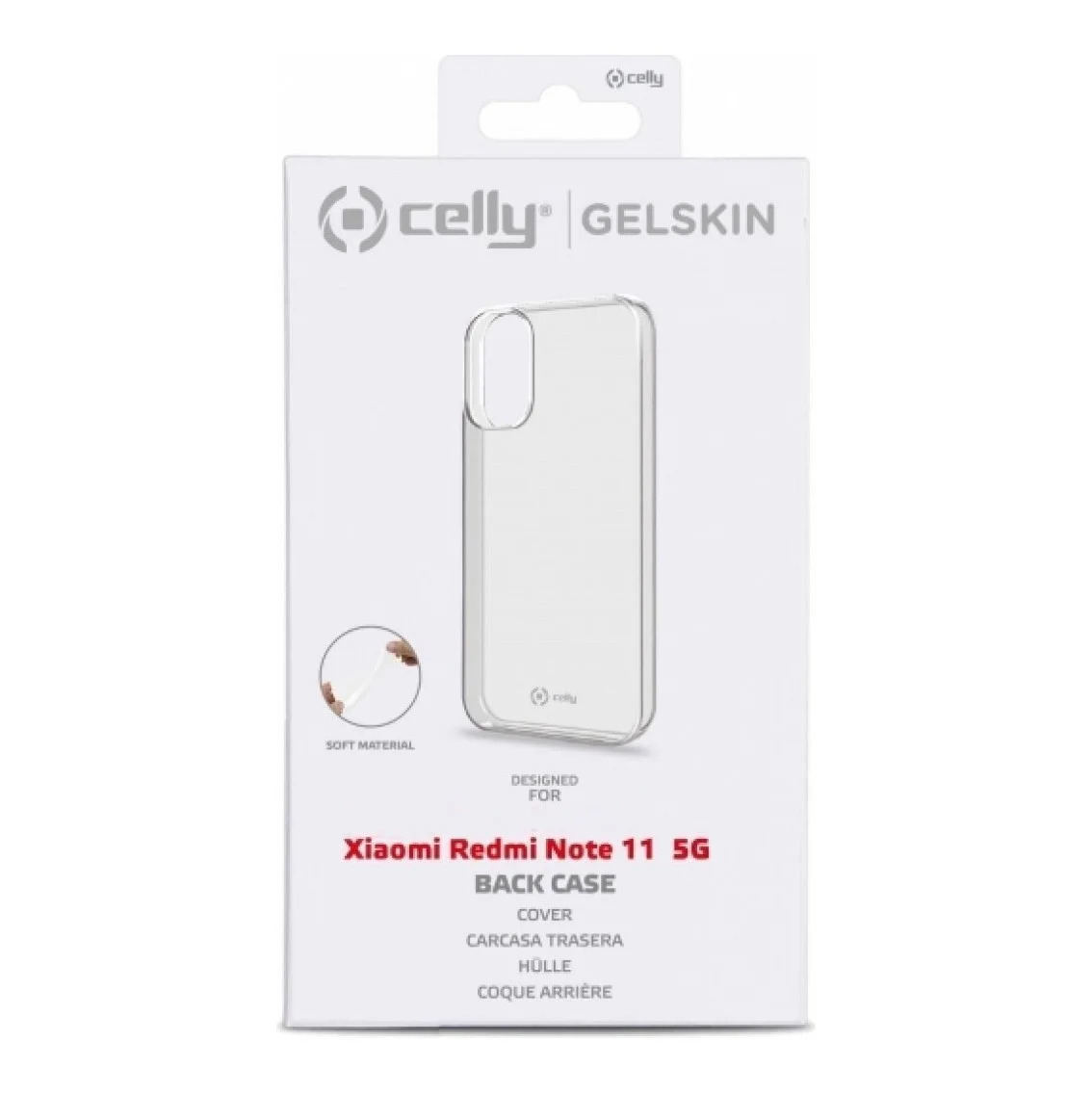 Θήκη TPU Celly Soft Rubber για Xiaomi Redmi Note 11 5G Διάφανο Θήκη TPU Celly Soft Rubber για Xiaomi Redmi Note 11 5G Διάφανο