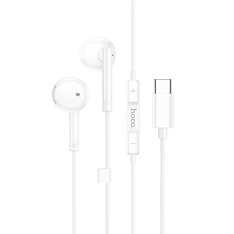 Hands Free Hoco M95 Earphones Stereo USB-C Συμβατά με Όλες τις Συσκευές USB-C Άσπρο 1.2m Hands Free Hoco M95 Earphones Stereo USB-C Συμβατά με Όλες τις Συσκευές USB-C Άσπρο 1.2m