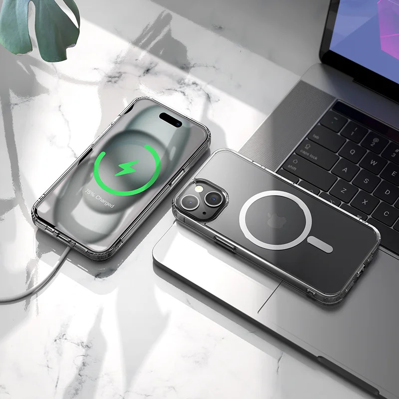 Θήκη Hoco Magnetic Series Airbag Anti-Fall Protective για Apple iPhone 15 Διάφανη Θήκη Hoco Magnetic Series Airbag Anti-Fall Protective για Apple iPhone 15 Διάφανη