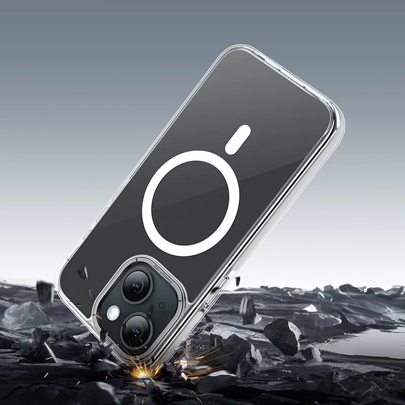 Θήκη Hoco Magnetic Premium Series Anti-Drop Magnetic Mag-charge για Apple iPhone 15 Διάφανη Γκρι Θήκη Hoco Magnetic Premium Series Anti-Drop Magnetic Mag-charge για Apple iPhone 15 Διάφανη Γκρι