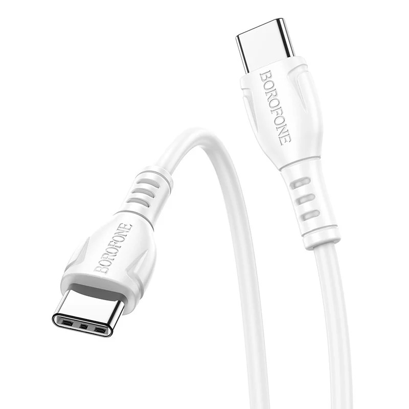 Καλώδιο Borofone BX51 Triumph USB-C σε USB-C 60W Λευκό 1m Καλώδιο Borofone BX51 Triumph USB-C σε USB-C 60W Λευκό 1m