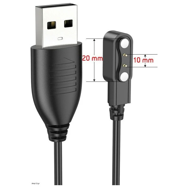 Φορτιστής Hoco για Y2 Pro Smart watch 2 pin 5V/0.12A Μαύρο Απόσταση Μαγνητών: 1,4cm Απόσταση Επαφών: 0,8cm Φορτιστής Hoco για Y2 Pro Smart watch 2 pin 5V/0.12A Μαύρο Απόσταση Μαγνητών: 1,4cm Απόσταση Επαφών: 0,8cm