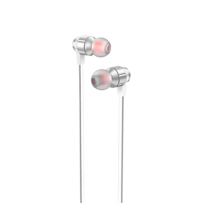 Hands Free Hoco M85 Platinum Sound Universal Earphones Stereo 3.5mm Deep Bass Ασημί 1.2m Hands Free Hoco M85 Platinum Sound Universal Earphones Stereo 3.5mm Deep Bass Ασημί 1.2m