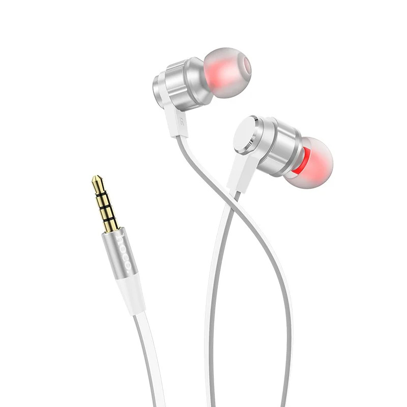 Hands Free Hoco M85 Platinum Sound Universal Earphones Stereo 3.5mm Deep Bass Ασημί 1.2m Hands Free Hoco M85 Platinum Sound Universal Earphones Stereo 3.5mm Deep Bass Ασημί 1.2m