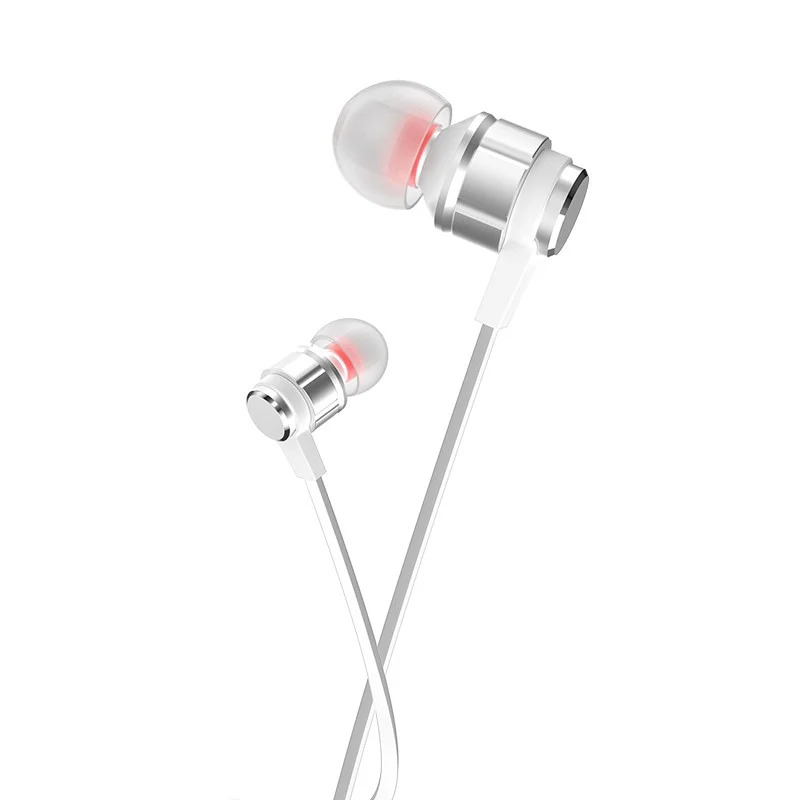 Hands Free Hoco M85 Platinum Sound Universal Earphones Stereo 3.5mm Deep Bass Ασημί 1.2m Hands Free Hoco M85 Platinum Sound Universal Earphones Stereo 3.5mm Deep Bass Ασημί 1.2m