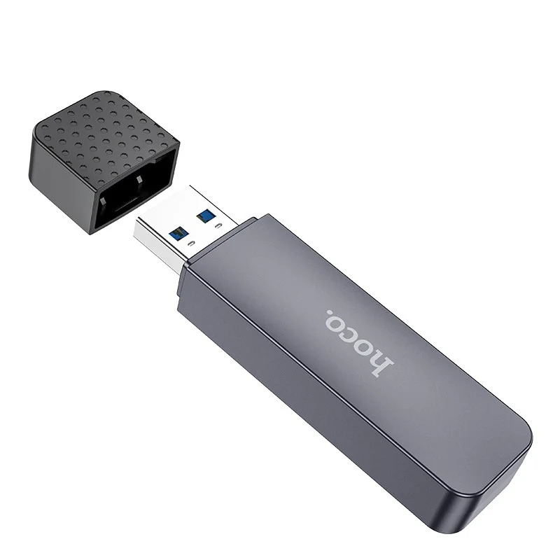 Αναγνώστης Κάρτας Μνήμης Hoco HB45 Spirit 2-σε-1 USB 3.0 έως 5Gbps και 2TB για Micro SD και SD Γκρι Αναγνώστης Κάρτας Μνήμης Hoco HB45 Spirit 2-σε-1 USB 3.0 έως 5Gbps και 2TB για Micro SD και SD Γκρι