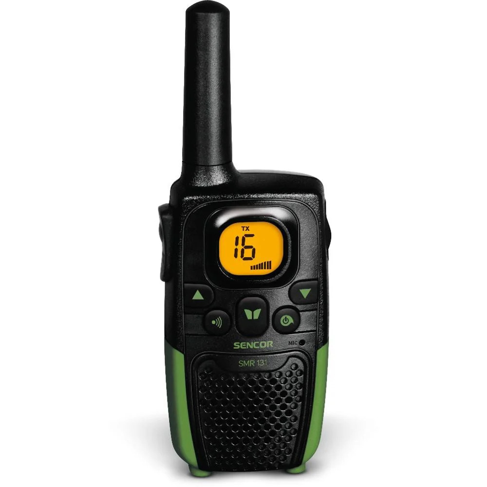 Walkie Talkie Σετ 2τεμ. με Yποδοχή Hands Free 2.5mm Εύρος Κάλυψης 7 km 3ΑΑΑ Sencor SMR 131 Μαύρο/Πράσινο Walkie Talkie Σετ 2τεμ. με Yποδοχή Hands Free 2.5mm Εύρος Κάλυψης 7 km 3ΑΑΑ Sencor SMR 131 Μαύρο/Πράσινο
