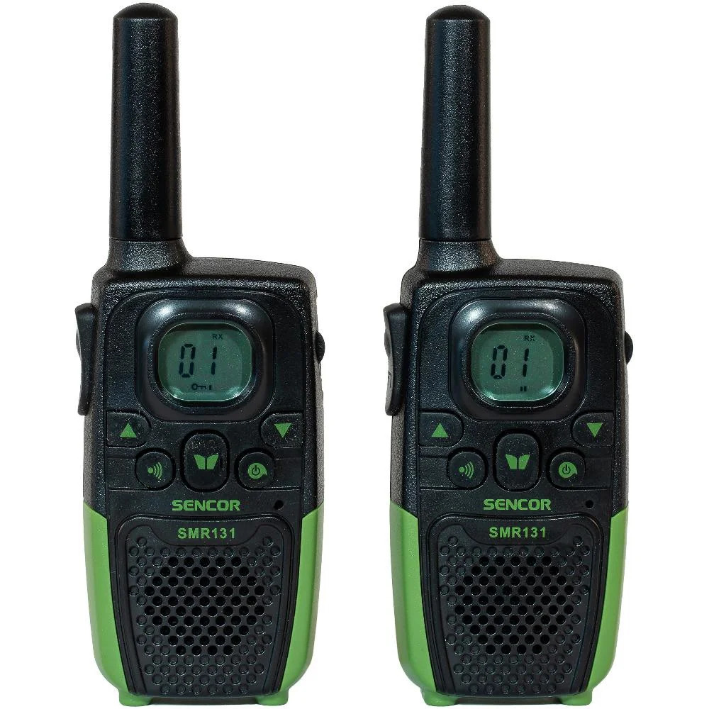 Walkie Talkie Σετ 2τεμ. με Yποδοχή Hands Free 2.5mm Εύρος Κάλυψης 7 km 3ΑΑΑ Sencor SMR 131 Μαύρο/Πράσινο Walkie Talkie Σετ 2τεμ. με Yποδοχή Hands Free 2.5mm Εύρος Κάλυψης 7 km 3ΑΑΑ Sencor SMR 131 Μαύρο/Πράσινο