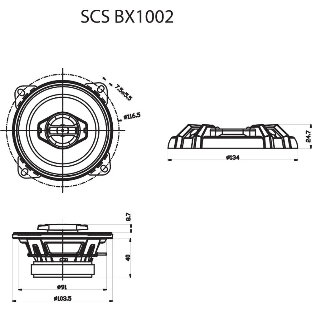 Ηχεία Αυτοκινήτου Sencor SCS BX1002 Διάμετρος 10cm 60W Ηχεία Αυτοκινήτου Sencor SCS BX1002 Διάμετρος 10cm 60W