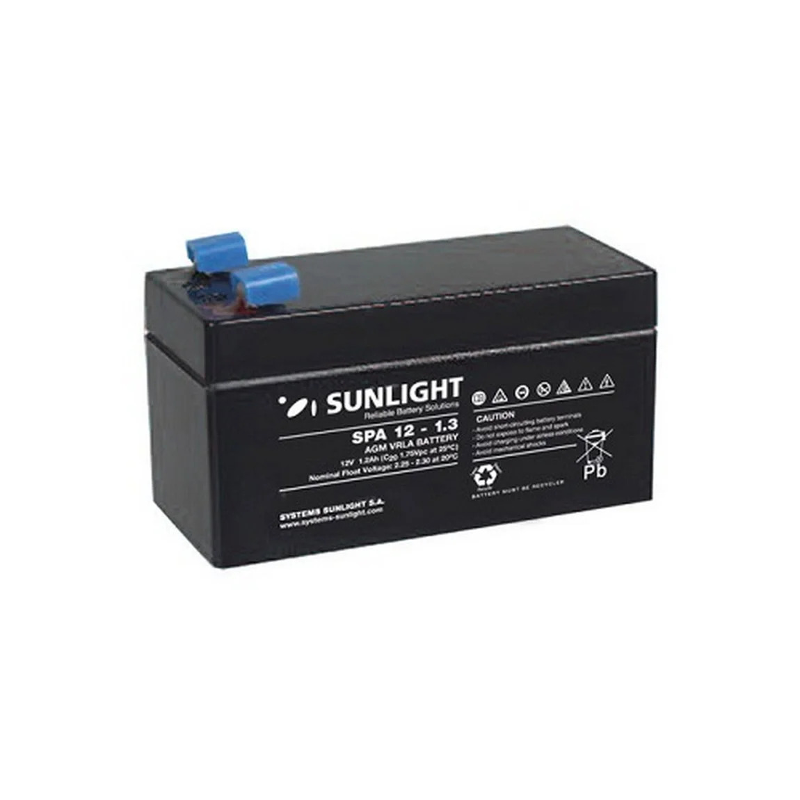 Μπαταρία Sunlight VRLA AGM (12V 1.3Ah) 0.5kg 50mm x 40mm x 97mm Μπαταρία Sunlight VRLA AGM (12V 1.3Ah) 0.5kg 50mm x 40mm x 97mm