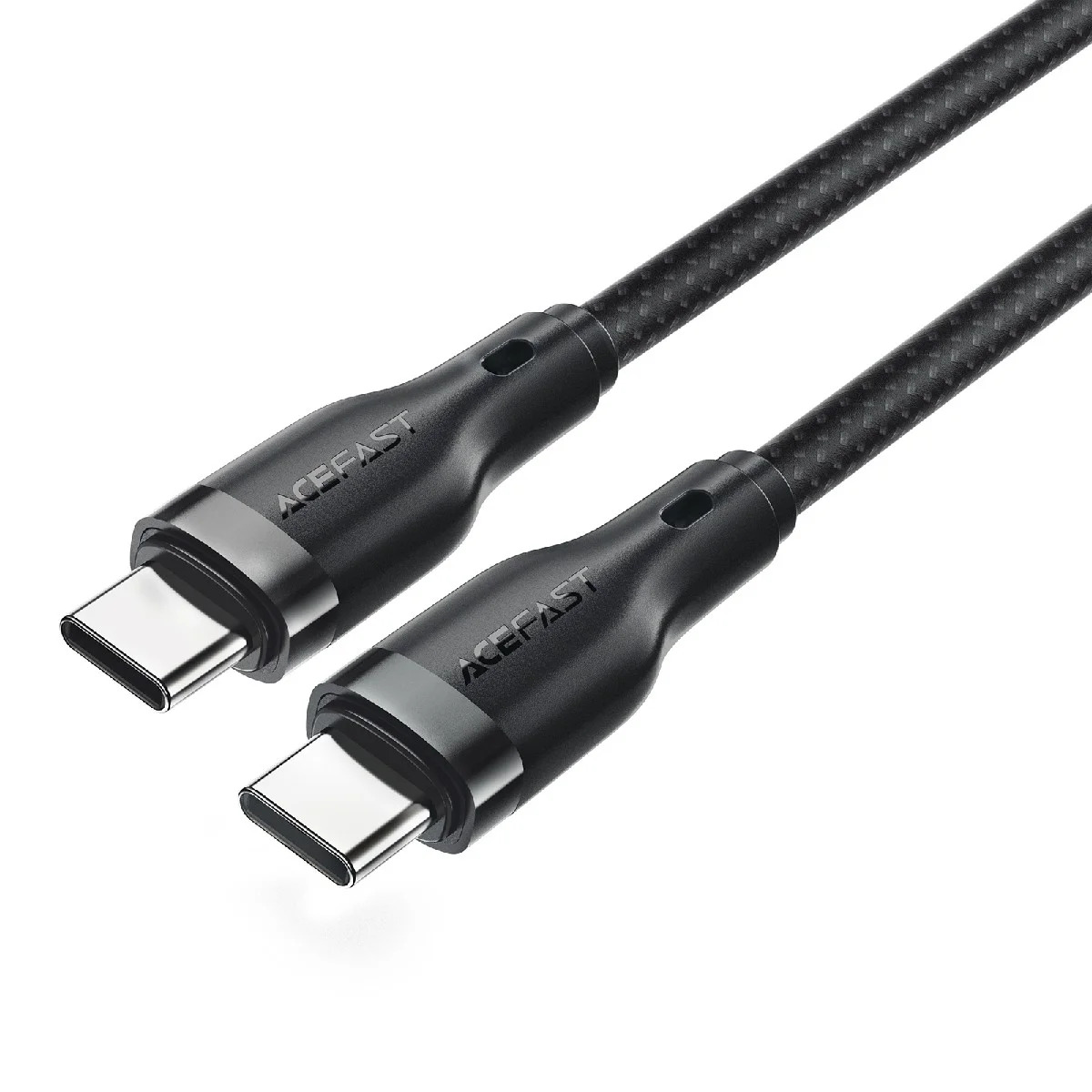 Καλώδιο σύνδεσης Acefast C8-03 USB-C σε USB-C 60W Braided Μαύρο 1.2m Καλώδιο σύνδεσης Acefast C8-03 USB-C σε USB-C 60W Braided Μαύρο 1.2m