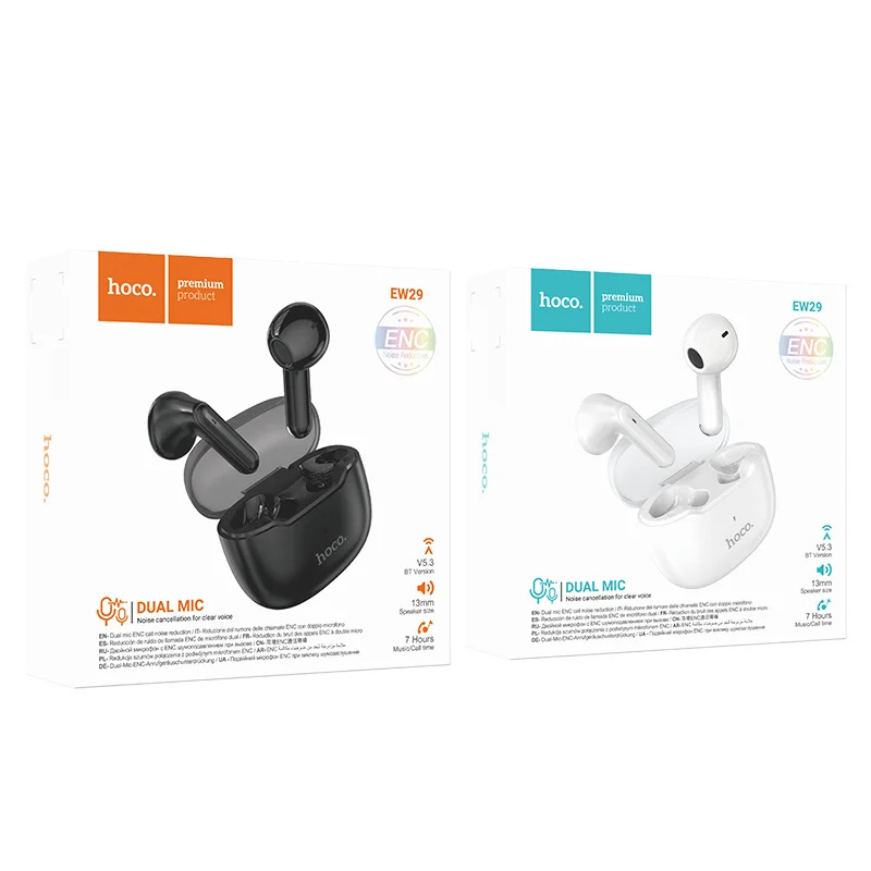 Wireless Hands Free Hoco EW29 Depth V5.3 400mAh με 7 Ώρες Λειτουργίας Dual Mic ENC Noise Reduction και Εναλλαγή Master/Slave Λευκό Wireless Hands Free Hoco EW29 Depth V5.3 400mAh με 7 Ώρες Λειτουργίας Dual Mic ENC Noise Reduction και Εναλλαγή Master/Slave Λευκό