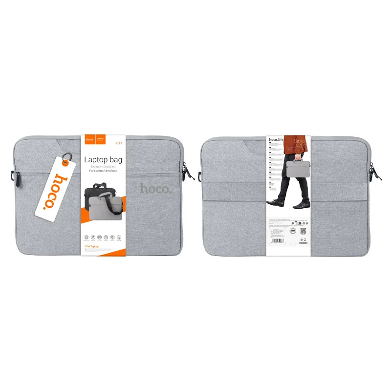 Τσάντα Hoco Ώμου / Χειρός για Laptop GT1 Simple έως 15.6" Γκρι Τσάντα Hoco Ώμου / Χειρός για Laptop GT1 Simple έως 15.6" Γκρι