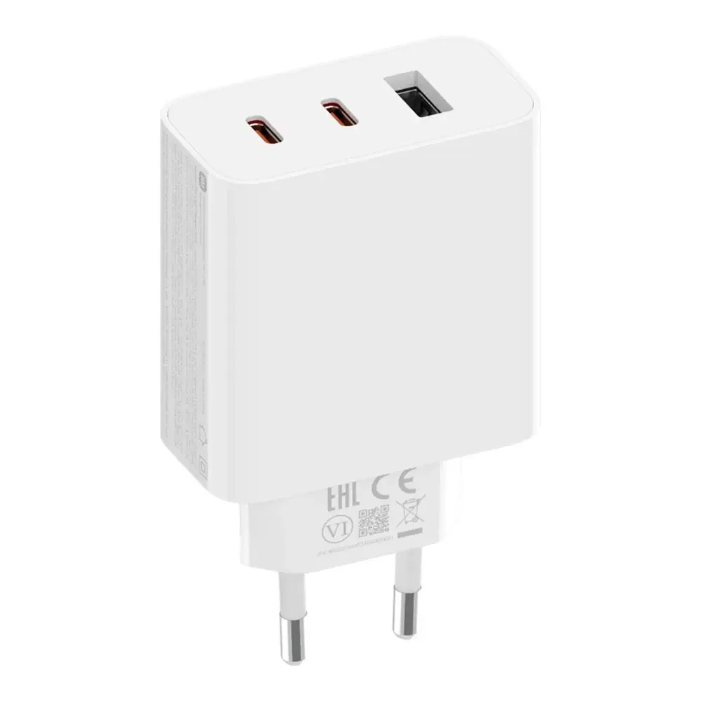 Φορτιστής Ταξιδίου Xiaomi BHR7493EU 67W GaN με USB-A και 2x USB-C Λευκός Φορτιστής Ταξιδίου Xiaomi BHR7493EU 67W GaN με USB-A και 2x USB-C Λευκός