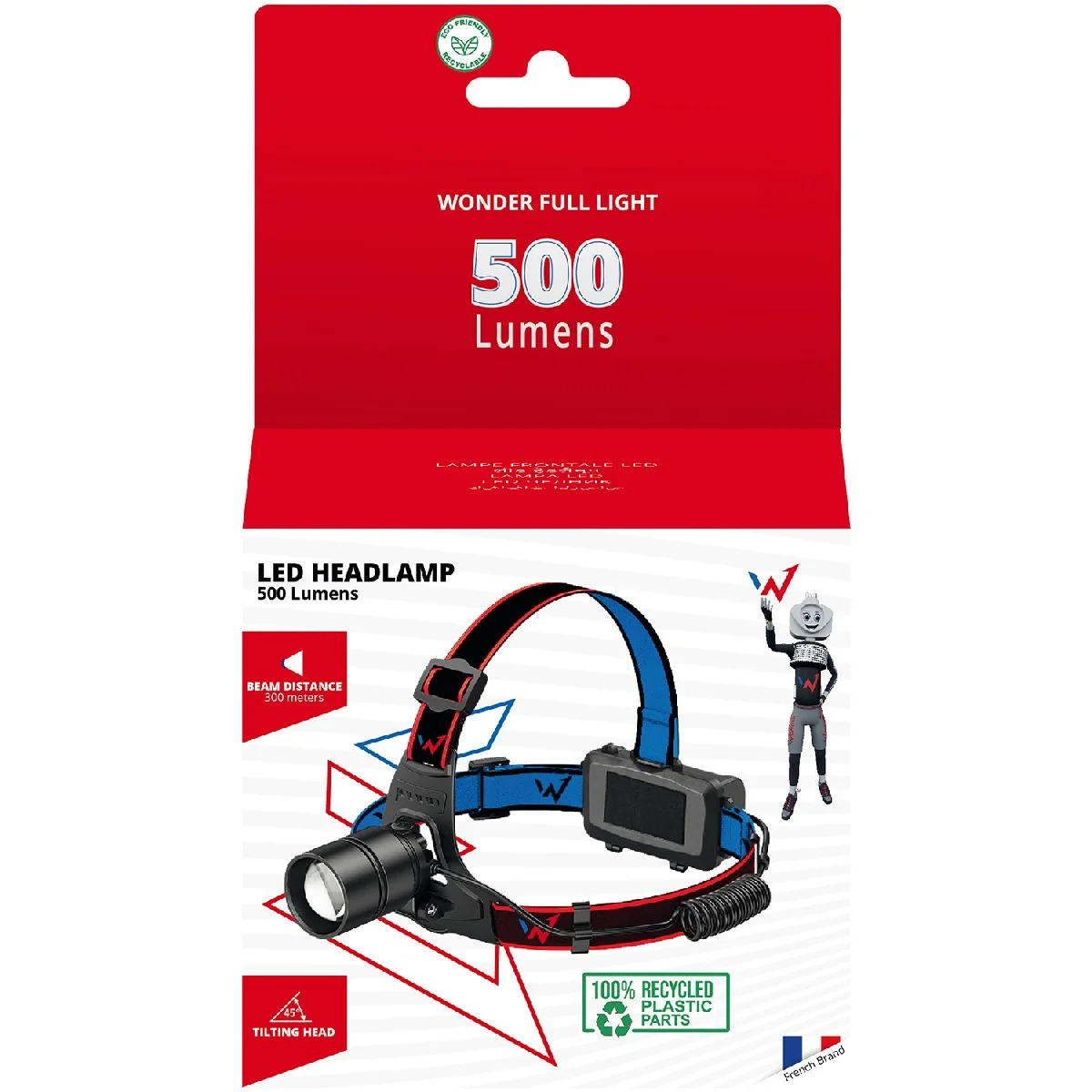 Επαναφορτιζόμενος Φακός Κεφαλής Wonder Wt5001H 500 Lumens Απόσταση Δέσμης: 300m Αυτονομία: 4.5h Βάρος: 216gr IP44 Μαύρος Επαναφορτιζόμενος Φακός Κεφαλής Wonder Wt5001H 500 Lumens Απόσταση Δέσμης: 300m Αυτονομία: 4.5h Βάρος: 216gr IP44 Μαύρος