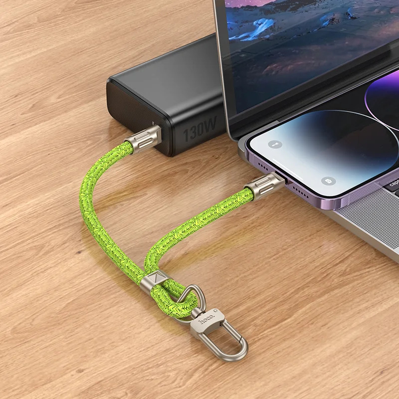 Hoco GH5 Καλώδιο Φόρτισης/Λουράκι Καρπού USB-C σε Lightning PD20W Braided Πράσινο 22cm Hoco GH5 Καλώδιο Φόρτισης/Λουράκι Καρπού USB-C σε Lightning PD20W Braided Πράσινο 22cm