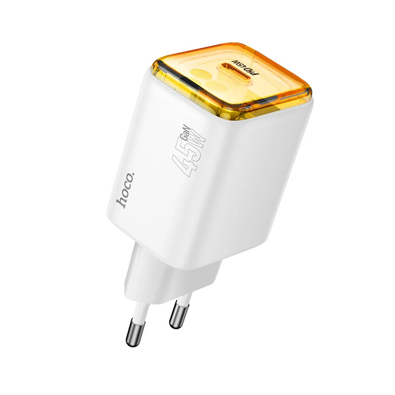 Φορτιστής Ταξιδίου Small Body Hoco N54 Monsoon GaN USB-C PD45W Λευκός Φορτιστής Ταξιδίου Small Body Hoco N54 Monsoon GaN USB-C PD45W Λευκός