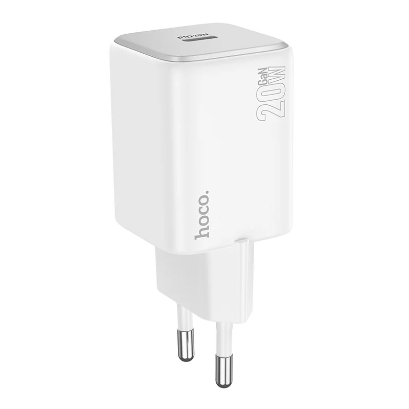 Φορτιστής Ταξιδίου Small Body Hoco N40 Mighty USB-C PD20W GaN Tech Λευκός Φορτιστής Ταξιδίου Small Body Hoco N40 Mighty USB-C PD20W GaN Tech Λευκός