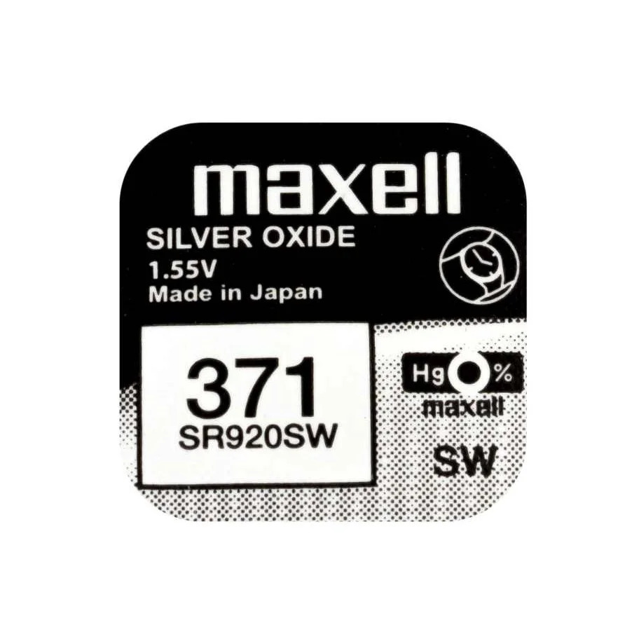 Buttoncell Maxell 371-370 SR920SW Τεμ. 1 Buttoncell Maxell 371-370 SR920SW Τεμ. 1
