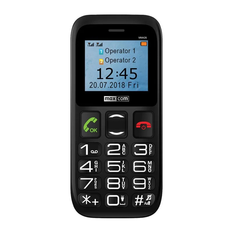 Maxcom MM426 SE (Dual Sim) 1.77" με Βάση Φόρτισης, Μεγάλα Πλήκτρα, Ραδιόφωνο, Φακό και Πλήκτρο Έκτακτης Ανάγκης Μαύρο Maxcom MM426 SE (Dual Sim) 1.77" με Βάση Φόρτισης, Μεγάλα Πλήκτρα, Ραδιόφωνο, Φακό και Πλήκτρο Έκτακτης Ανάγκης Μαύρο