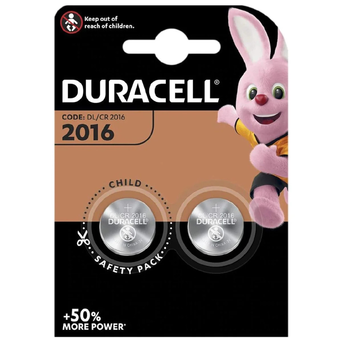 Buttoncell Lithium Coin Duracell CR2016 3V Τεμ. 2 Buttoncell Lithium Coin Duracell CR2016 3V Τεμ. 2