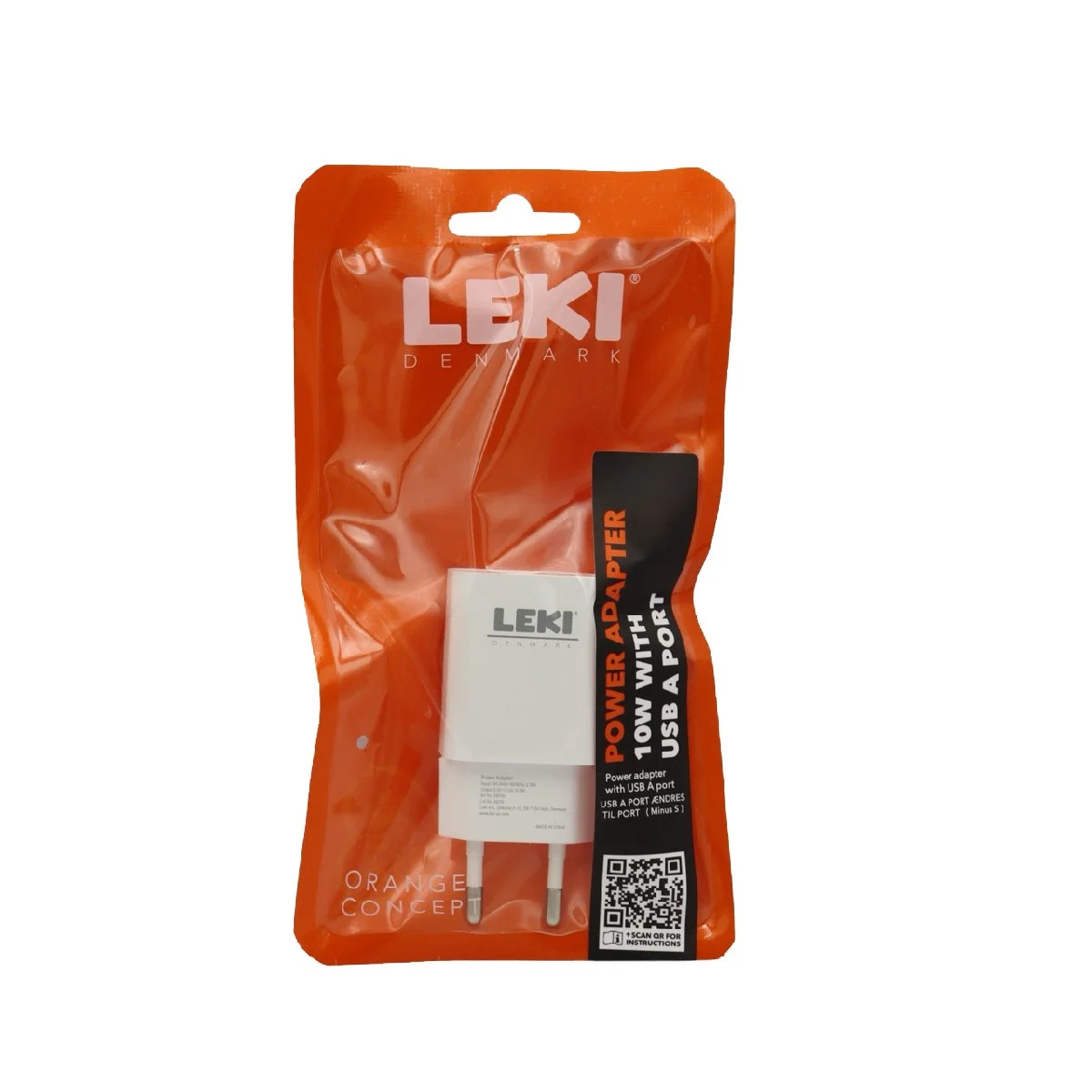 Φορτιστής Ταξιδίου Leki Orange Concept με USB 10W 5V 1.0A Μαύρο Φορτιστής Ταξιδίου Leki Orange Concept με USB 10W 5V 1.0A Μαύρο
