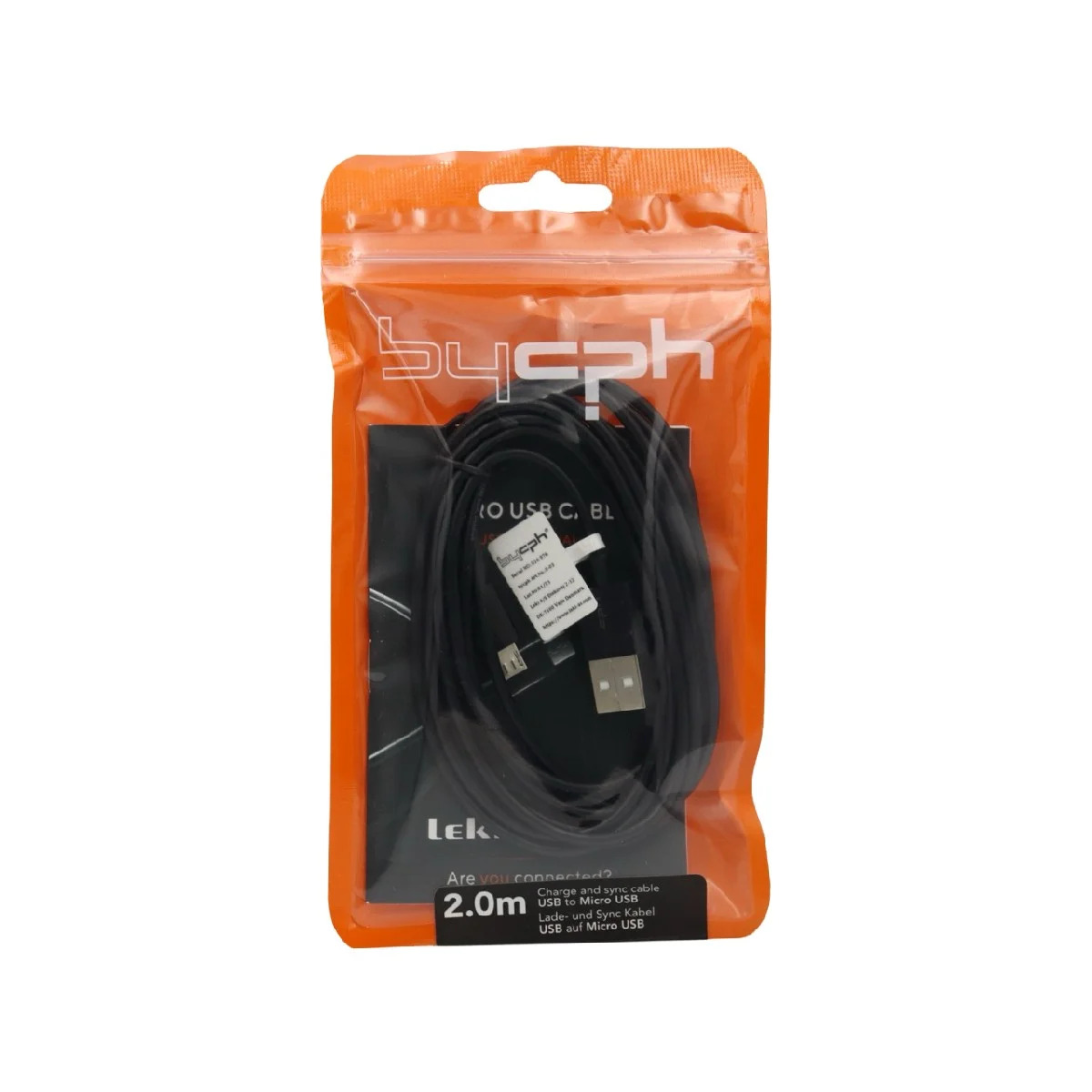 Καλώδιο σύνδεσης Leki Orange Concept USB σε Micro-USB Μαύρο 2m Καλώδιο σύνδεσης Leki Orange Concept USB σε Micro-USB Μαύρο 2m